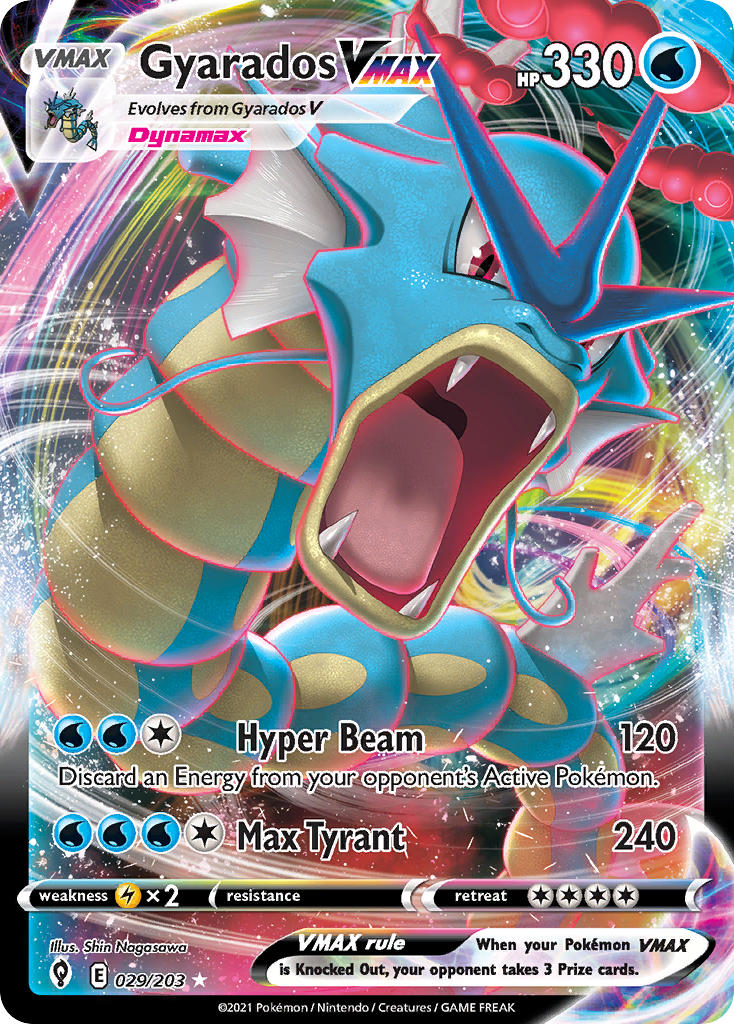 (029/203) Pokemon TCG Evolving Skies Single: Gyarados VMAX Ultra Rare