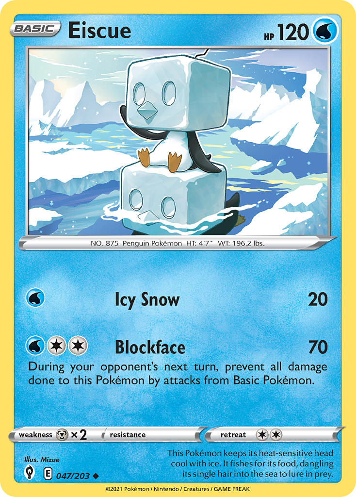 (047/203) Pokemon TCG Evolving Skies Single: Eiscue Uncommon