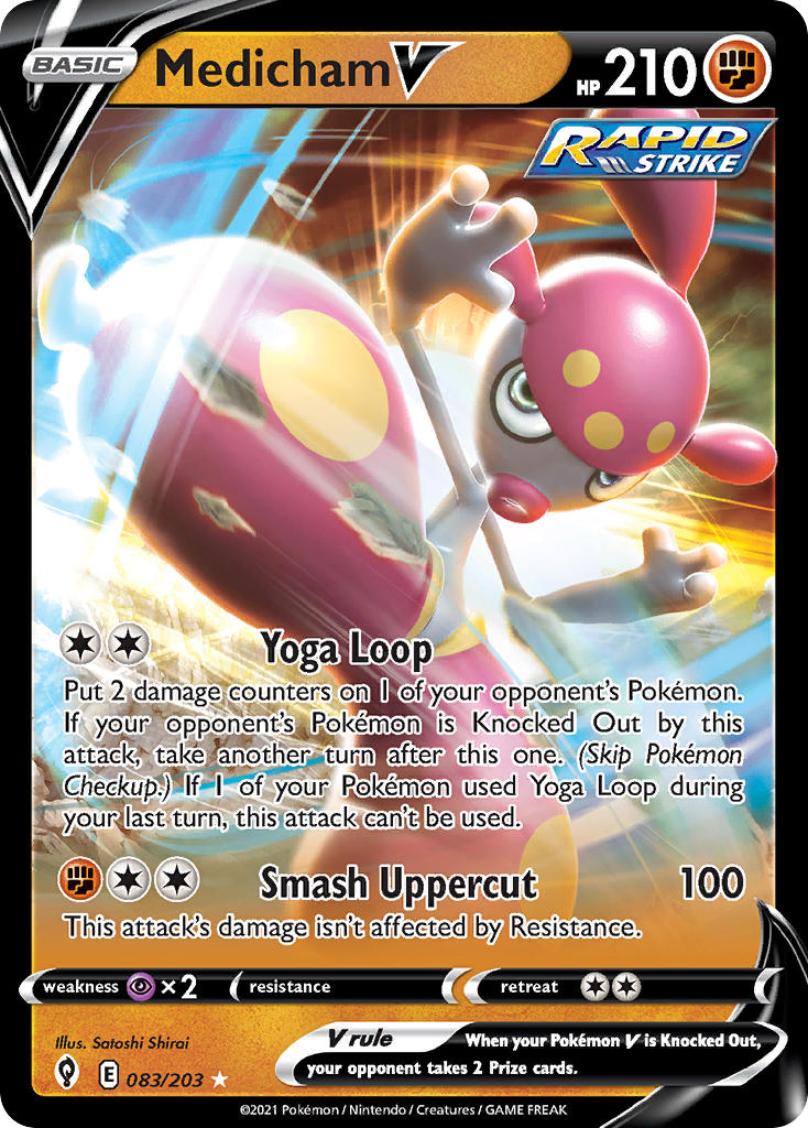 (083/203) Pokemon TCG Evolving Skies Single: Medicham V Ultra Rare