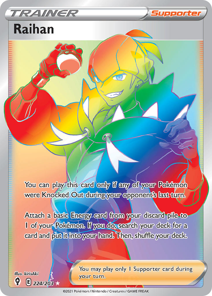 (224/203) Pokemon TCG Evolving Skies Single: Raihan Secret Rare