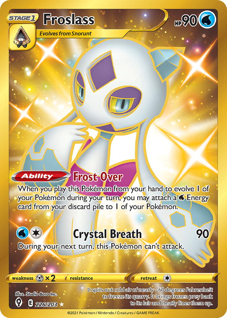 (226/203) Pokemon TCG Evolving Skies Single: Froslass Secret Rare