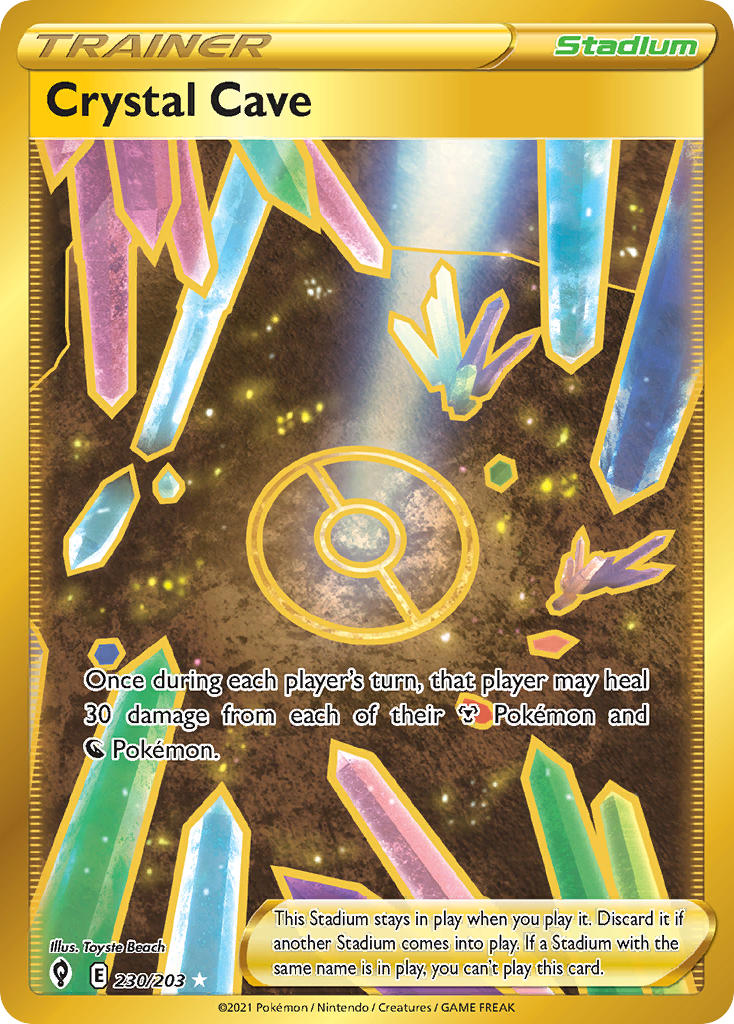 (230/203) Pokemon TCG Evolving Skies Single: Crystal Cave Secret Rare