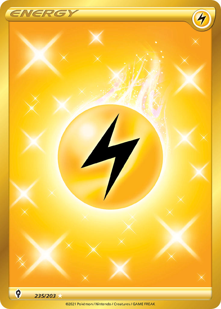 (235/203) Pokemon TCG Evolving Skies Single: Lightning Energy Secret Rare