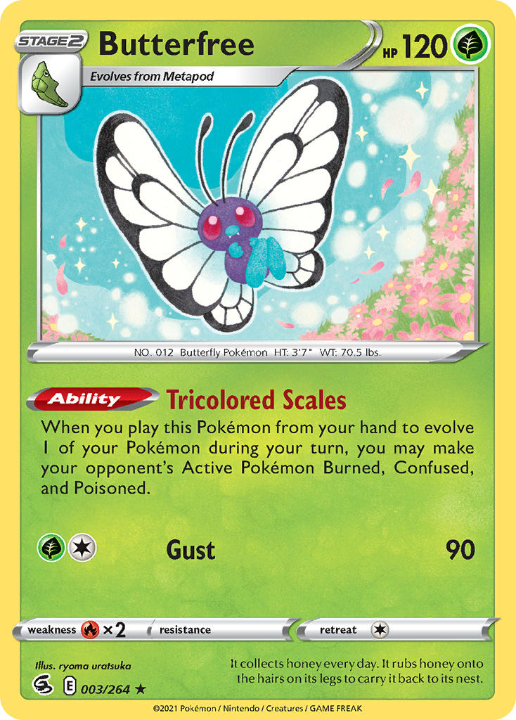 (003/264) Pokemon TCG Fusion Strike Single: Butterfree Holo Rare