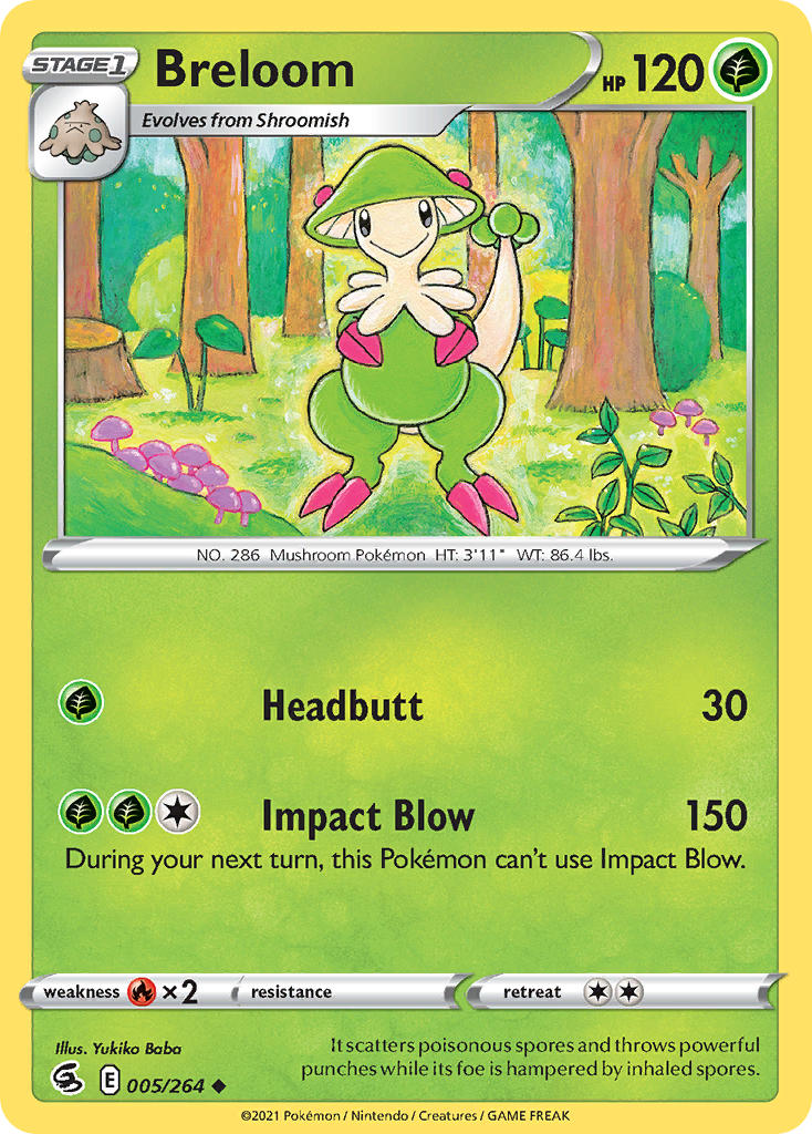 (005/264) Pokemon TCG Fusion Strike Single: Breloom Uncommon