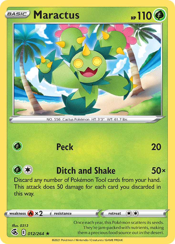 (012/264) Pokemon TCG Fusion Strike Single: Maractus Rare