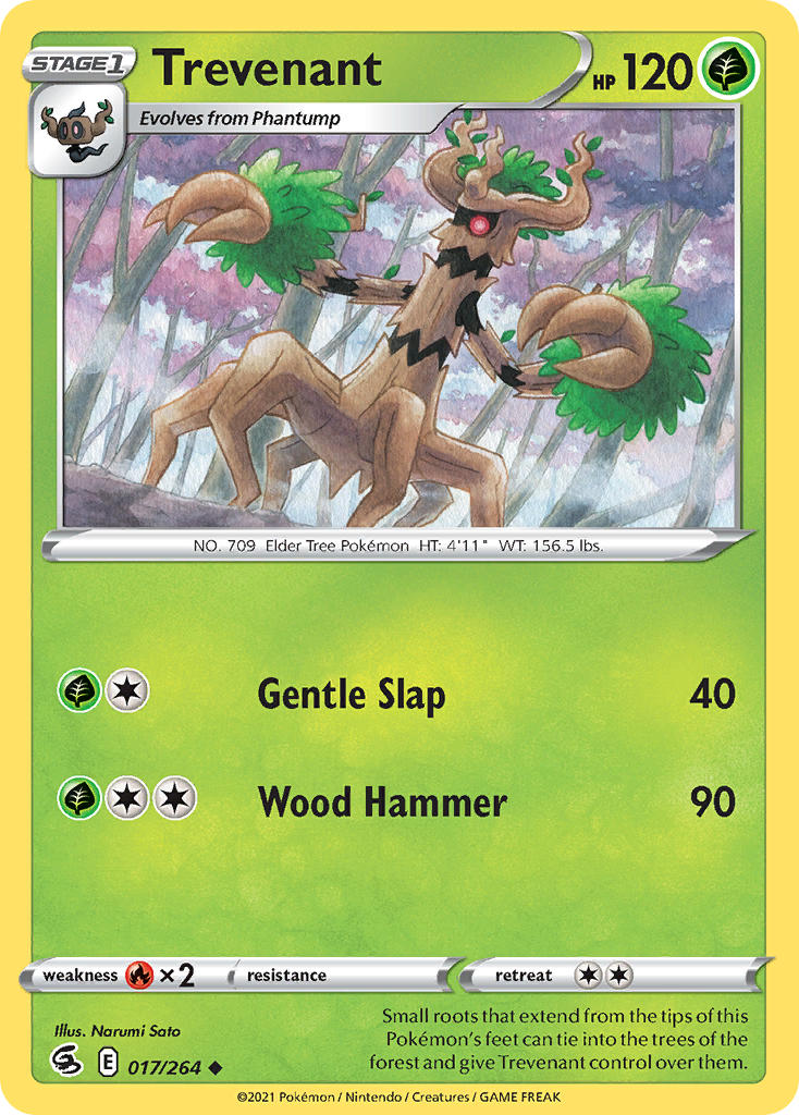(017/264) Pokemon TCG Fusion Strike Single: Trevenant Uncommon