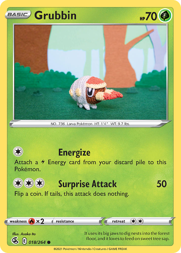 (018/264) Pokemon TCG Fusion Strike Single: Grubbin Common