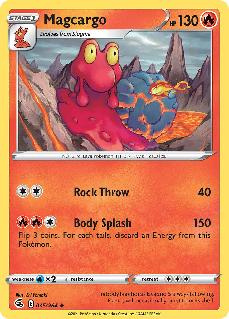 (035/264) Pokemon TCG Fusion Strike Single: Magcargo Uncommon