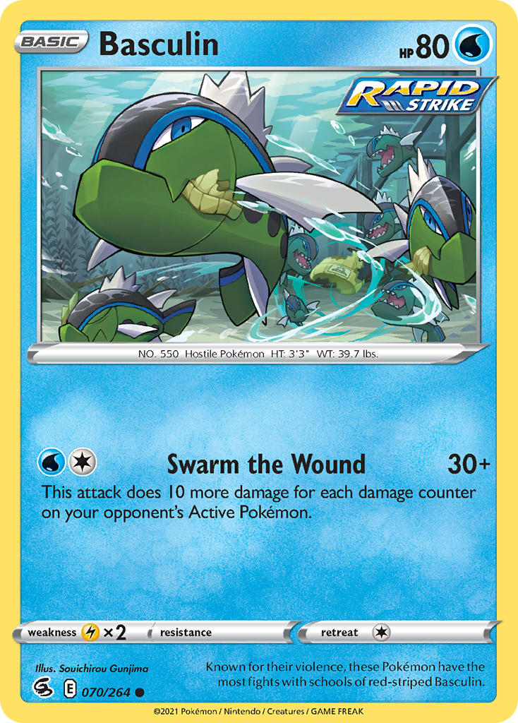 (070/264) Pokemon TCG Fusion Strike Single: Basculin Common