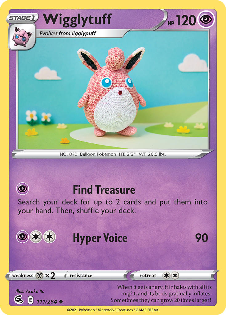 (111/264) Pokemon TCG Fusion Strike Single: Wigglytuff Uncommon