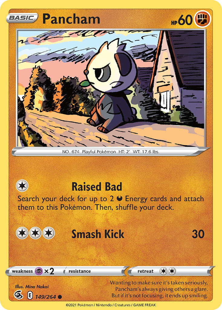 (149/264) Pokemon TCG Fusion Strike Single: Pancham Common