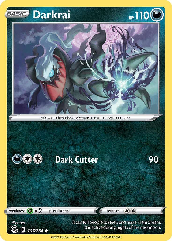 (167/264) Pokemon TCG Fusion Strike Single: Darkrai Uncommon