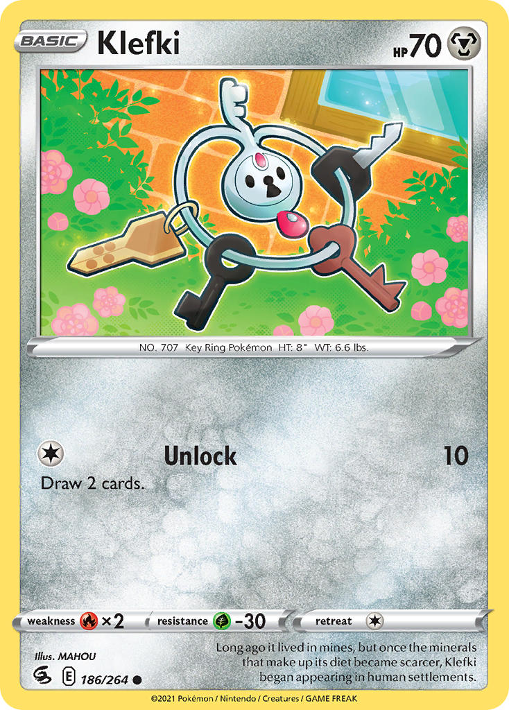 (186/264) Pokemon TCG Fusion Strike Single: Klefki Common