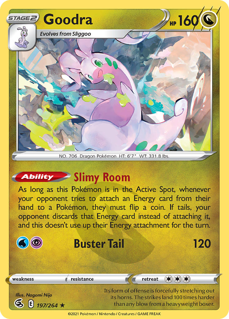 (197/264) Pokemon TCG Fusion Strike Single: Goodra Reverse Holo Rare
