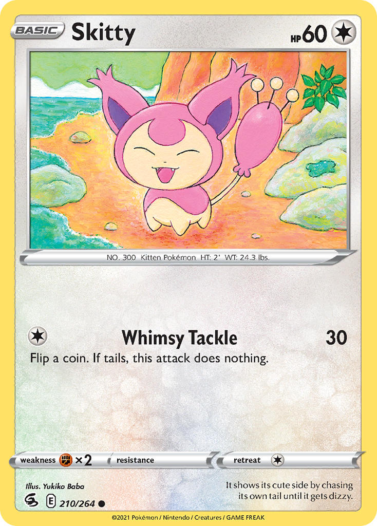 (210/264) Pokemon TCG Fusion Strike Single: Skitty Common