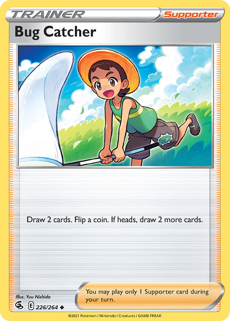 (226/264) Pokemon TCG Fusion Strike Single: Bug Catcher Reverse Holo Uncommon