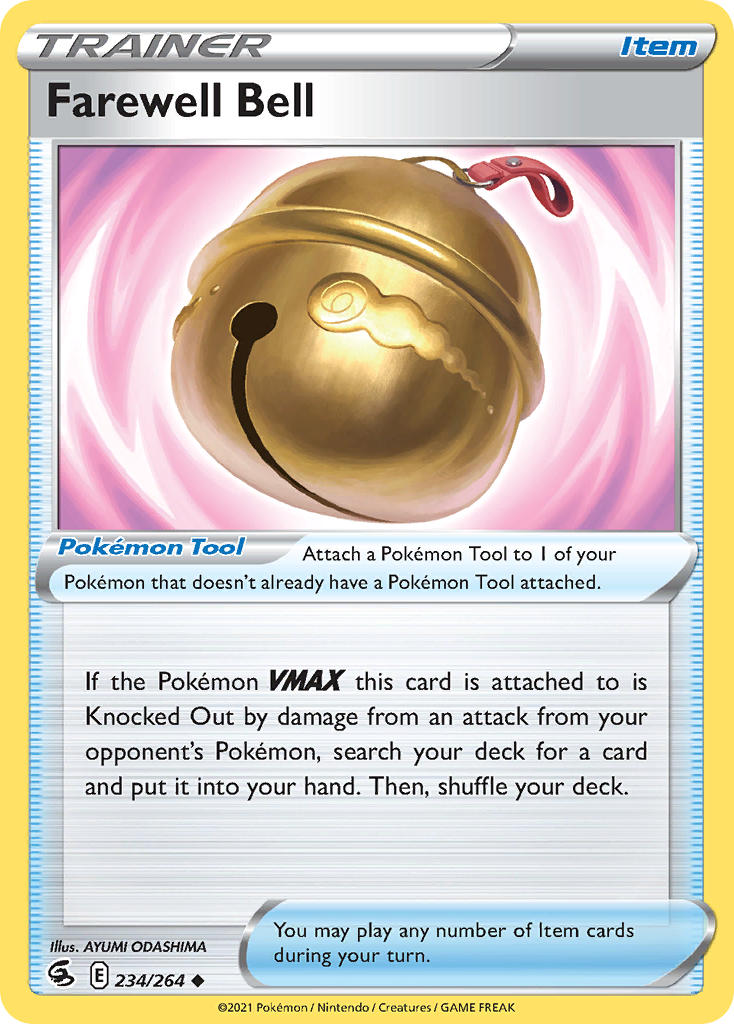 (234/264) Pokemon TCG Fusion Strike Single: Farewell Bell Reverse Holo Uncommon