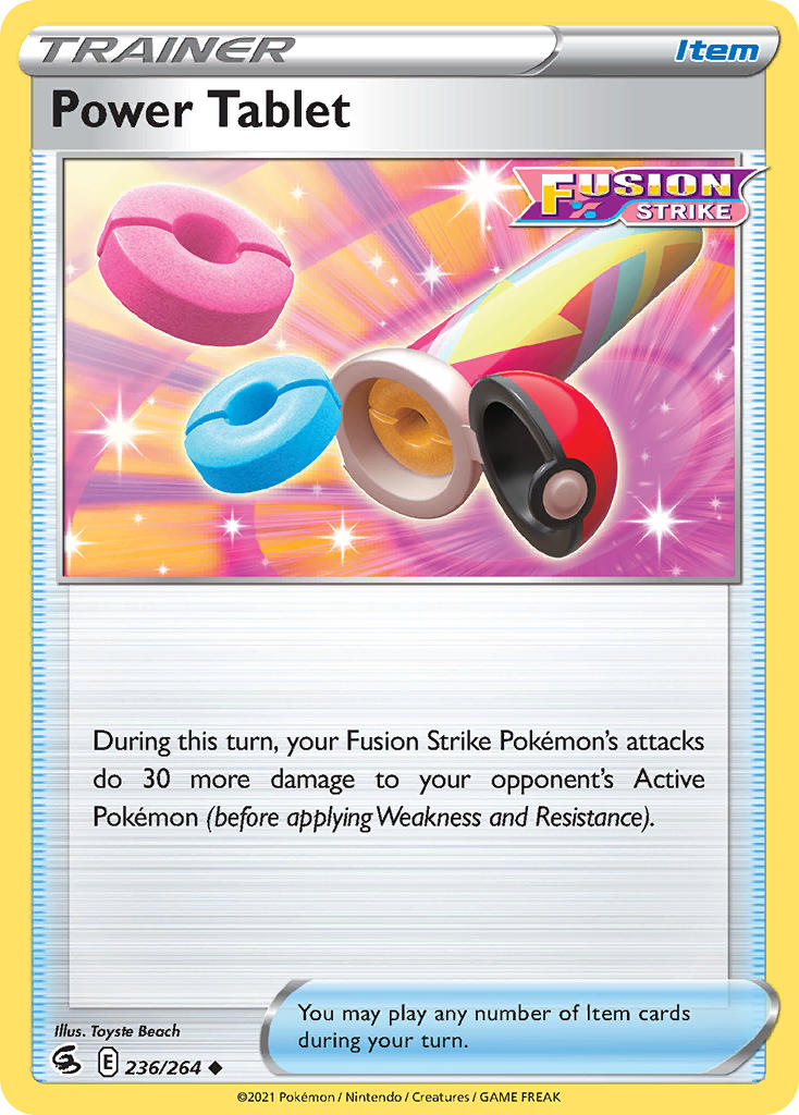 (236/264) Pokemon TCG Fusion Strike Single: Power Tablet Uncommon