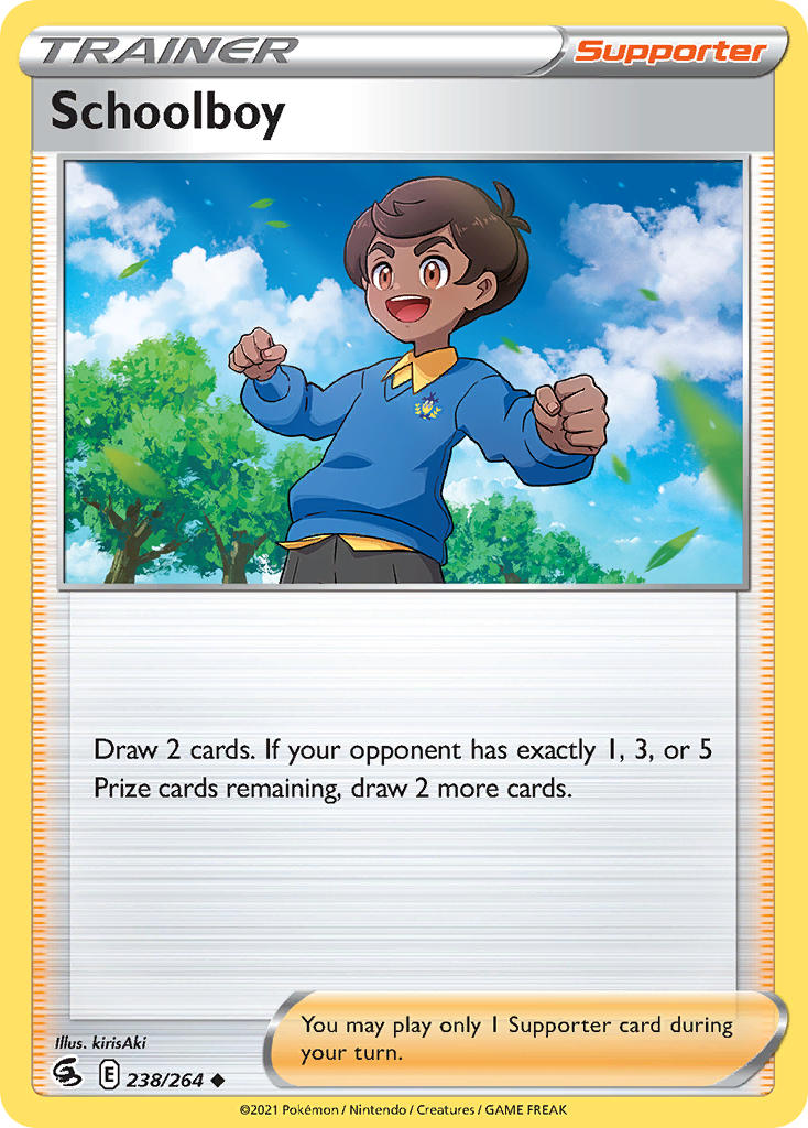 (238/264) Pokemon TCG Fusion Strike Single: Schoolboy Uncommon