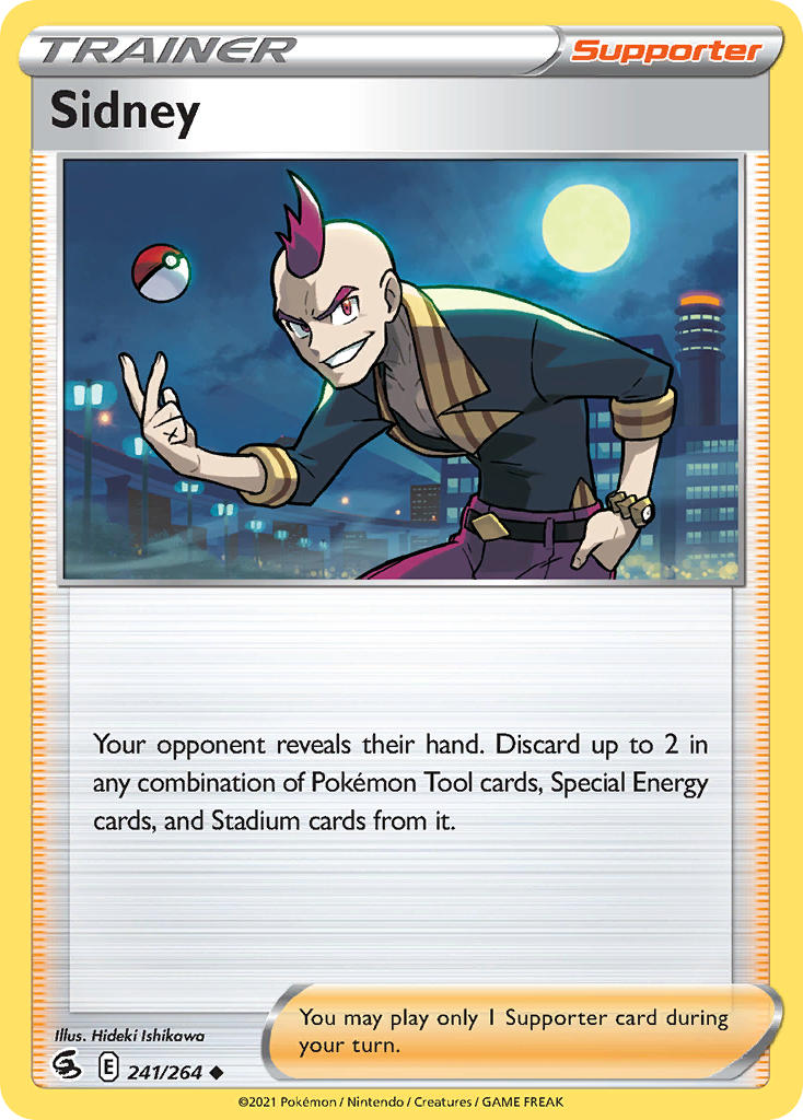 (241/264) Pokemon TCG Fusion Strike Single: Sidney Uncommon