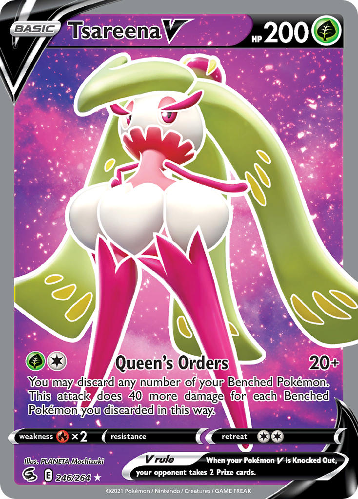 (246/264) Pokemon TCG Fusion Strike Single: Tsareena V Ultra Rare