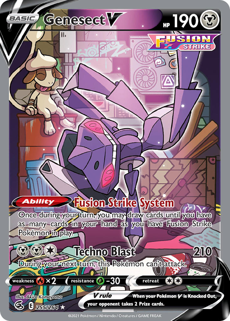 (255/264) Pokemon TCG Fusion Strike Single: Genesect V Ultra Rare