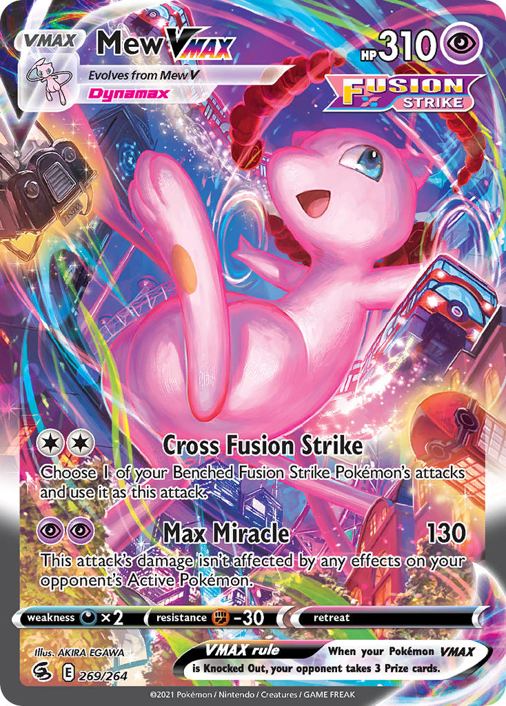 (269/264) Pokemon TCG Fusion Strike Single: Mew VMAX Secret Rare