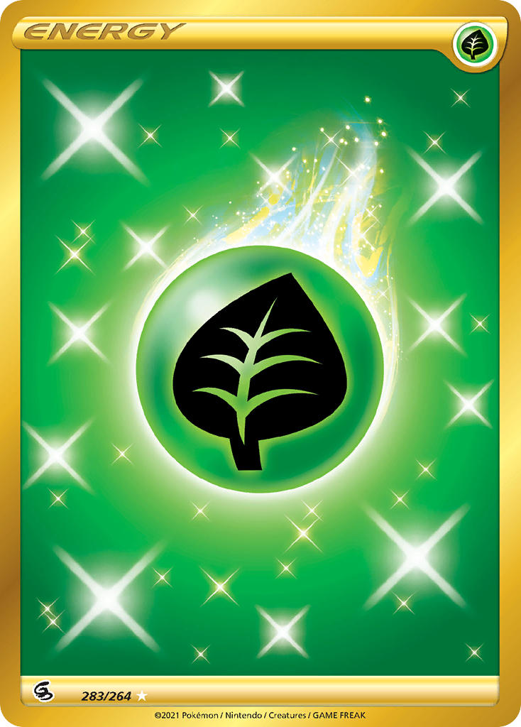 (283/264) Pokemon TCG Fusion Strike Single: Grass Energy Secret Rare