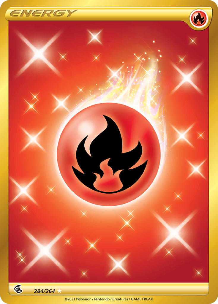 (284/264) Pokemon TCG Fusion Strike Single: Fire Energy Secret Rare