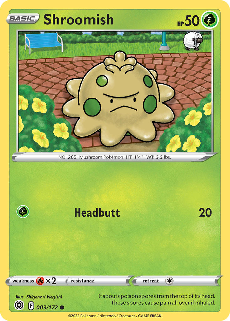 (003/172) Pokemon TCG Brilliant Stars Single: Shroomish Common