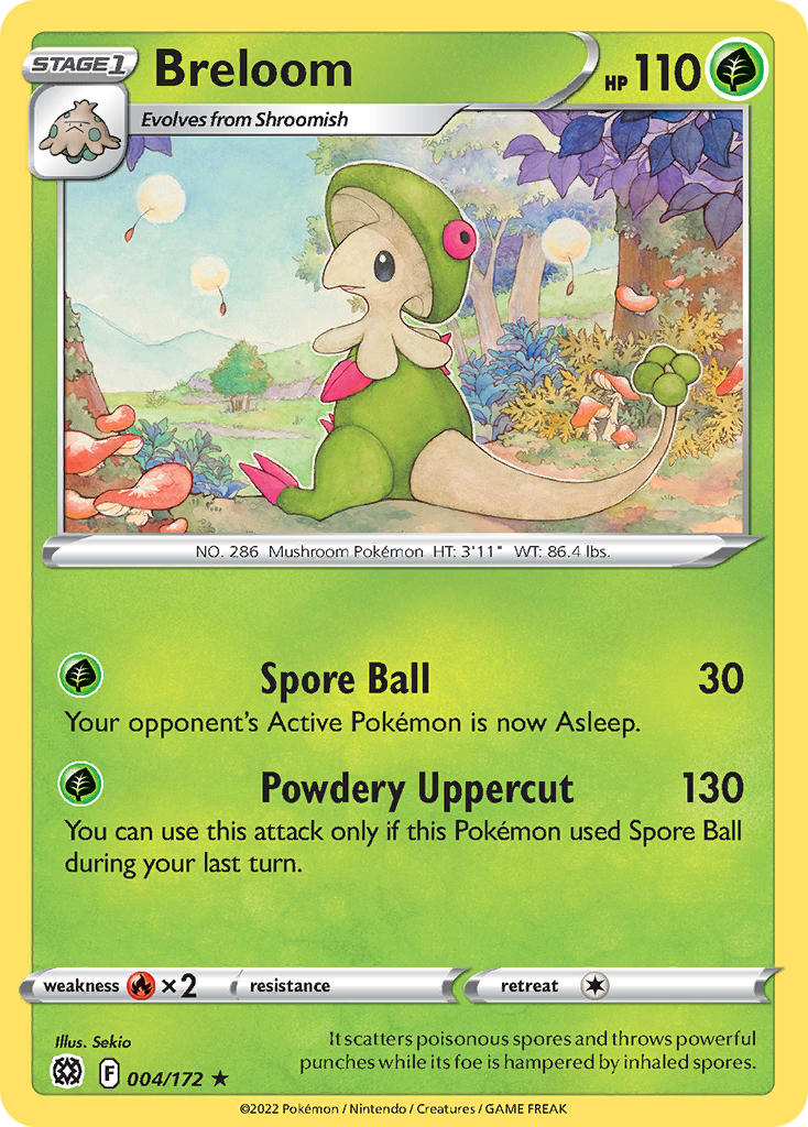(004/172) Pokemon TCG Brilliant Stars Single: Breloom Rare