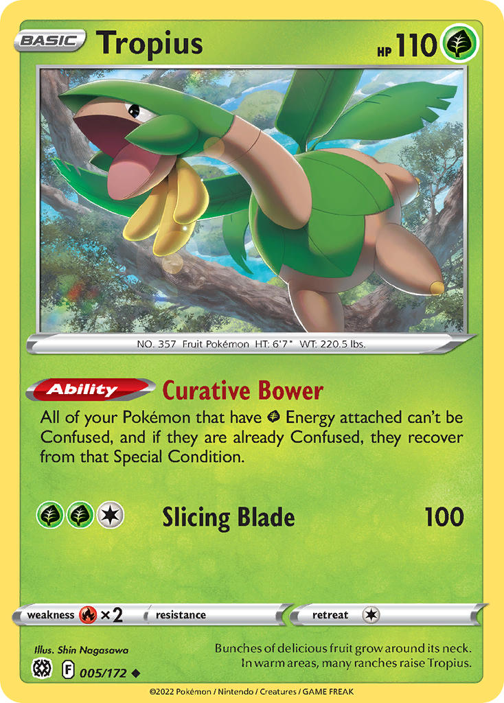 (005/172) Pokemon TCG Brilliant Stars Single: Tropius Uncommon
