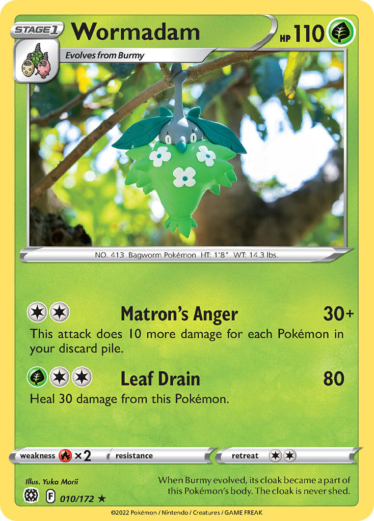 (010/172) Pokemon TCG Brilliant Stars Single: Wormadam Rare