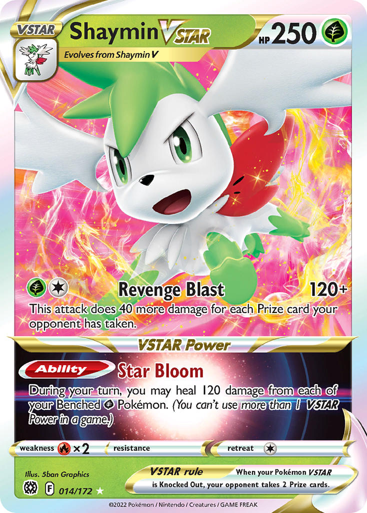 (014/172) Pokemon TCG Brilliant Stars Single: Shaymin VSTAR Ultra Rare