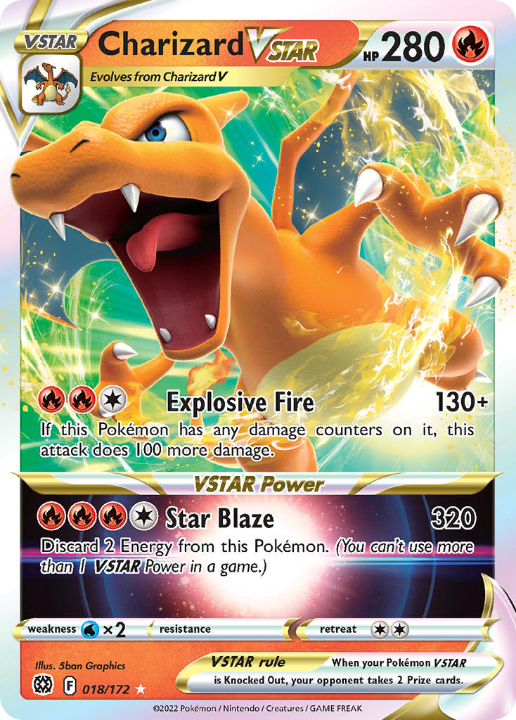 (018/172) Pokemon TCG Brilliant Stars Single: Charizard VSTAR Ultra Rare