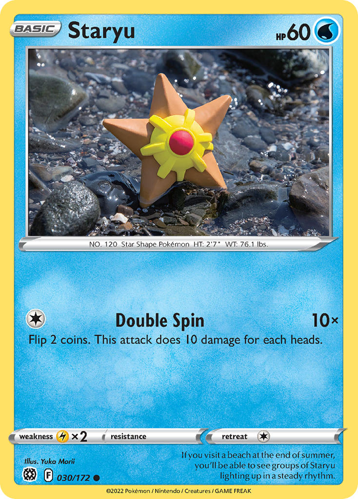 (030/172) Pokemon TCG Brilliant Stars Single: Staryu Common