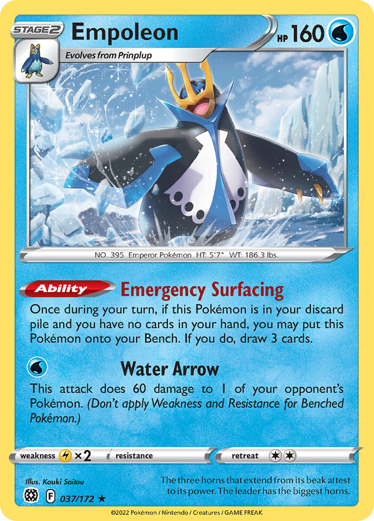 (037/172) Pokemon TCG Brilliant Stars Single: Empoleon Promo