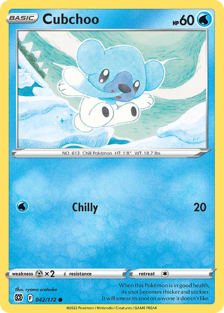 (042/172) Pokemon TCG Brilliant Stars Single: Cubchoo Common