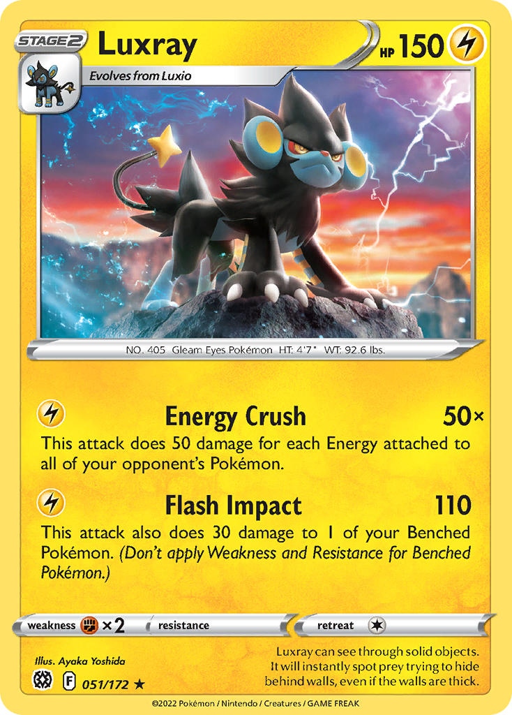 (051/172) Pokemon TCG Brilliant Stars Single: Luxray Reverse Holo Rare