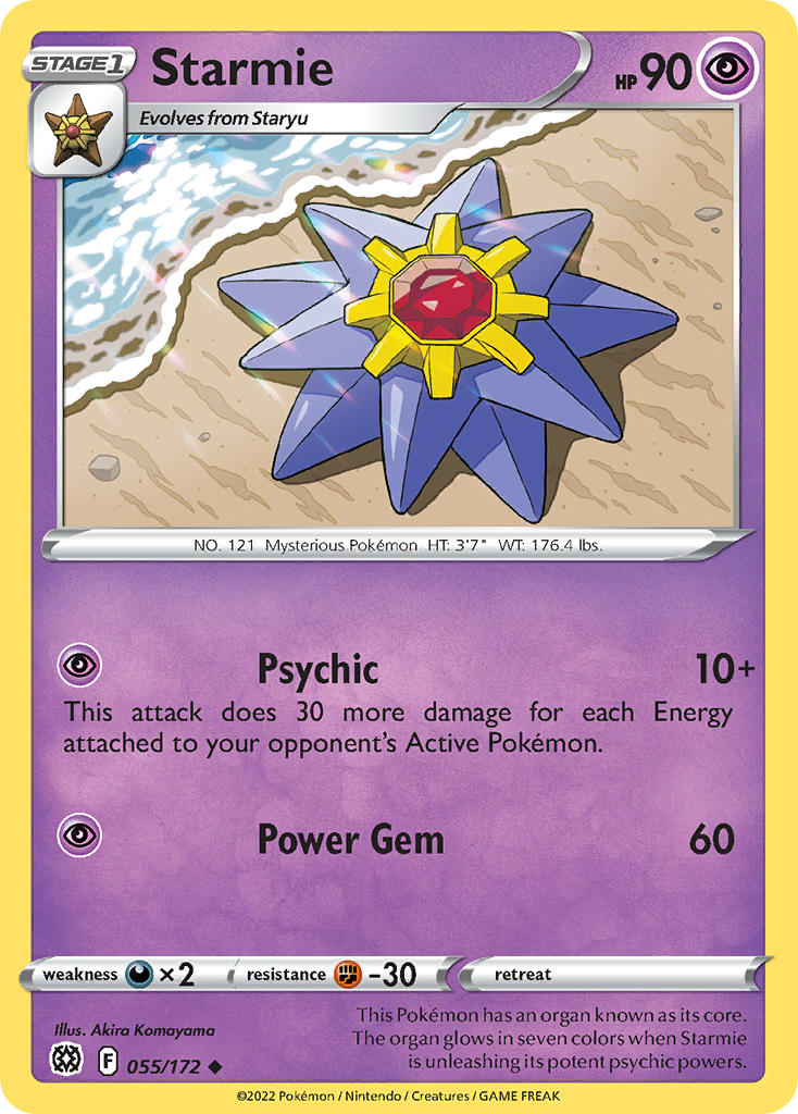 (055/172) Pokemon TCG Brilliant Stars Single: Starmie Uncommon