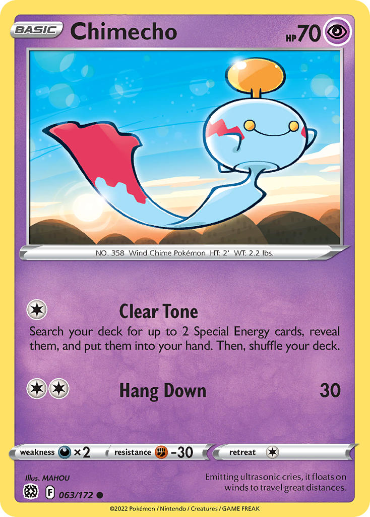 (063/172) Pokemon TCG Brilliant Stars Single: Chimecho Common