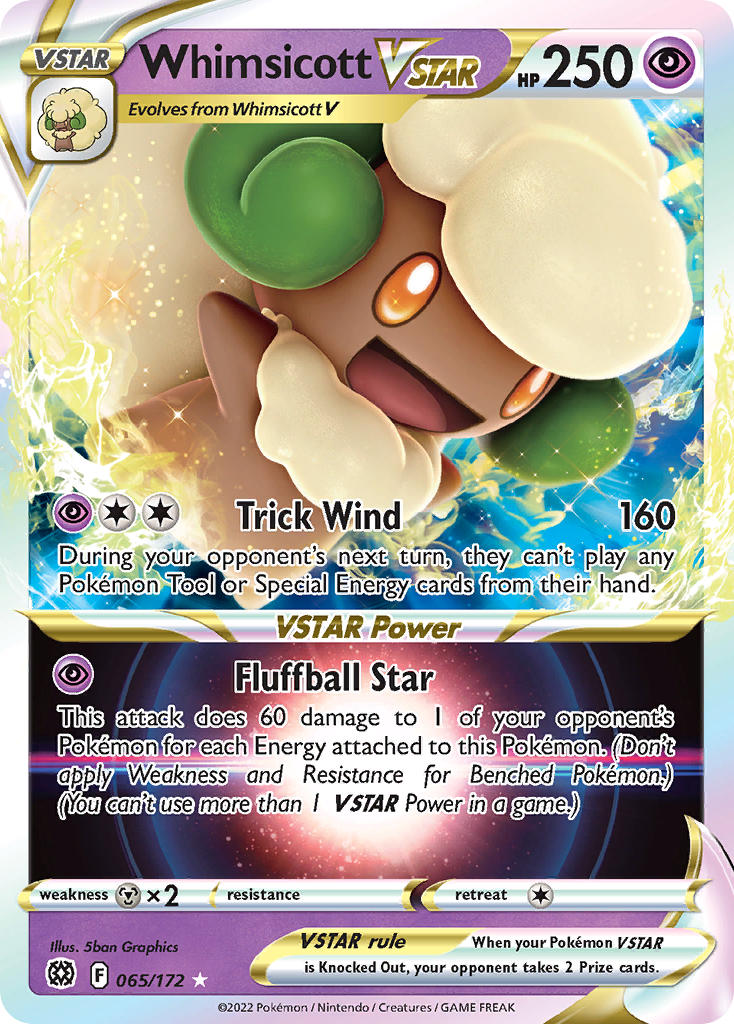 (065/172) Pokemon TCG Brilliant Stars Single: Whimsicott VSTAR Ultra Rare