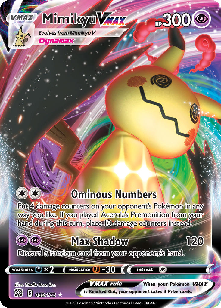 (069/172) Pokemon TCG Brilliant Stars Single: Mimikyu VMAX Ultra Rare