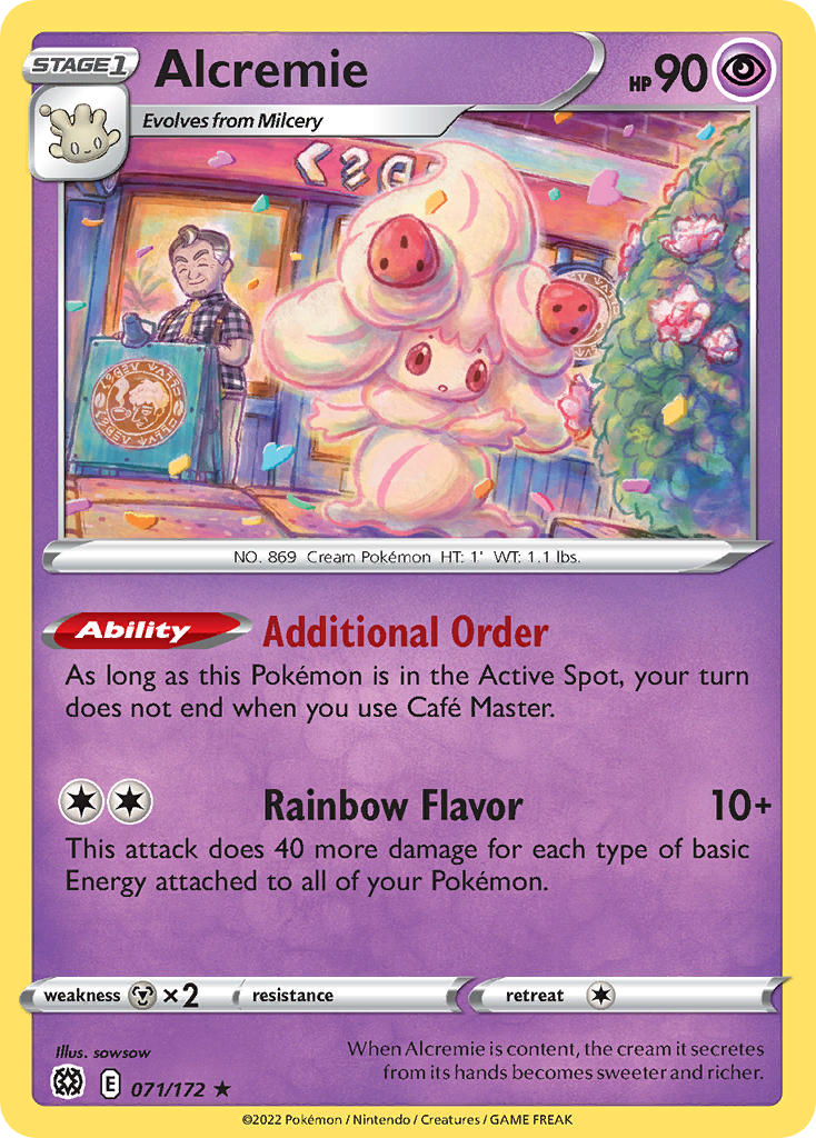 (071/172) Pokemon TCG Brilliant Stars Single: Alcremie Reverse Holo Rare