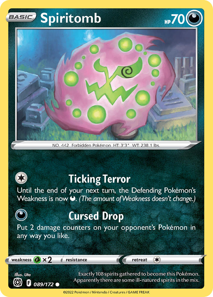 (089/172) Pokemon TCG Brilliant Stars Single: Spiritomb Reverse Holo Common