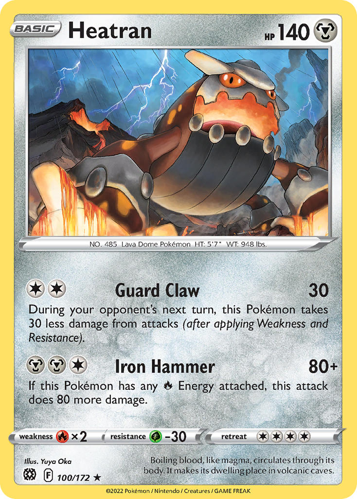(100/172) Pokemon TCG Brilliant Stars Single: Heatran Rare