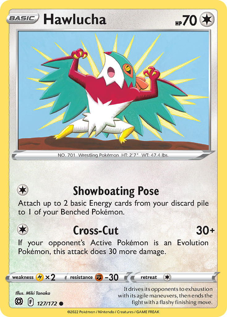 (127/172) Pokemon TCG Brilliant Stars Single: Hawlucha Common