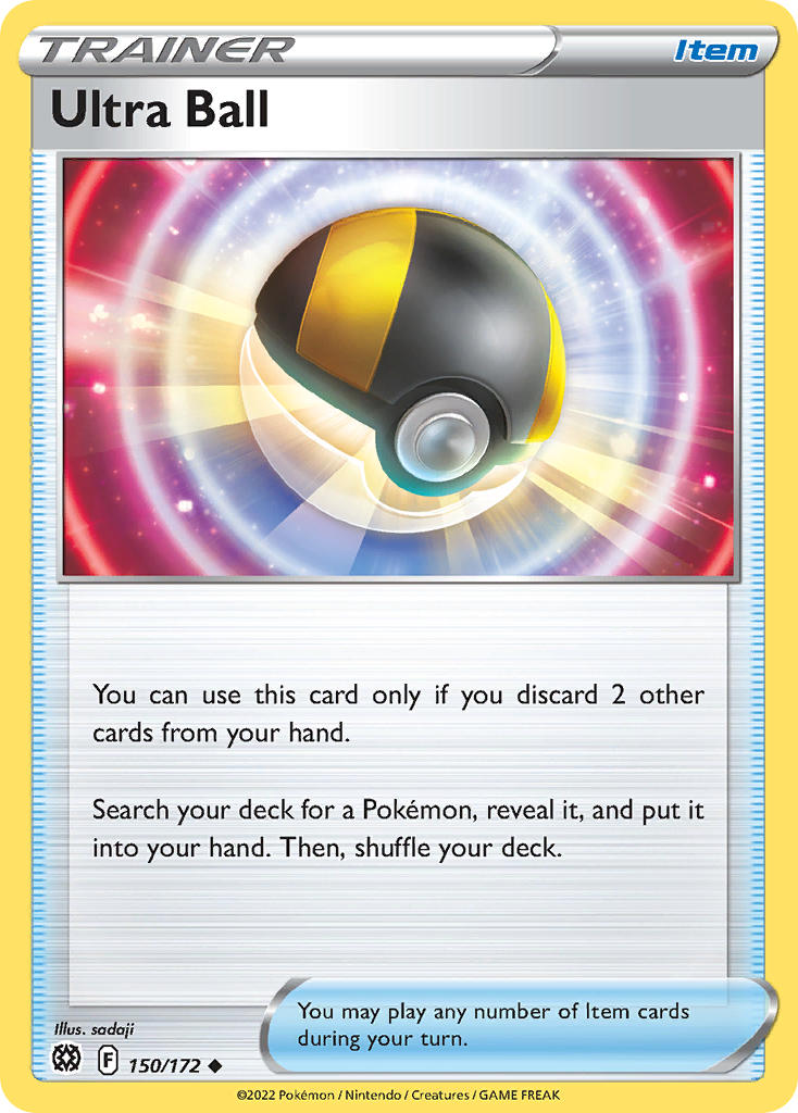 (150/172) Pokemon TCG Brilliant Stars Single: Ultra Ball Uncommon