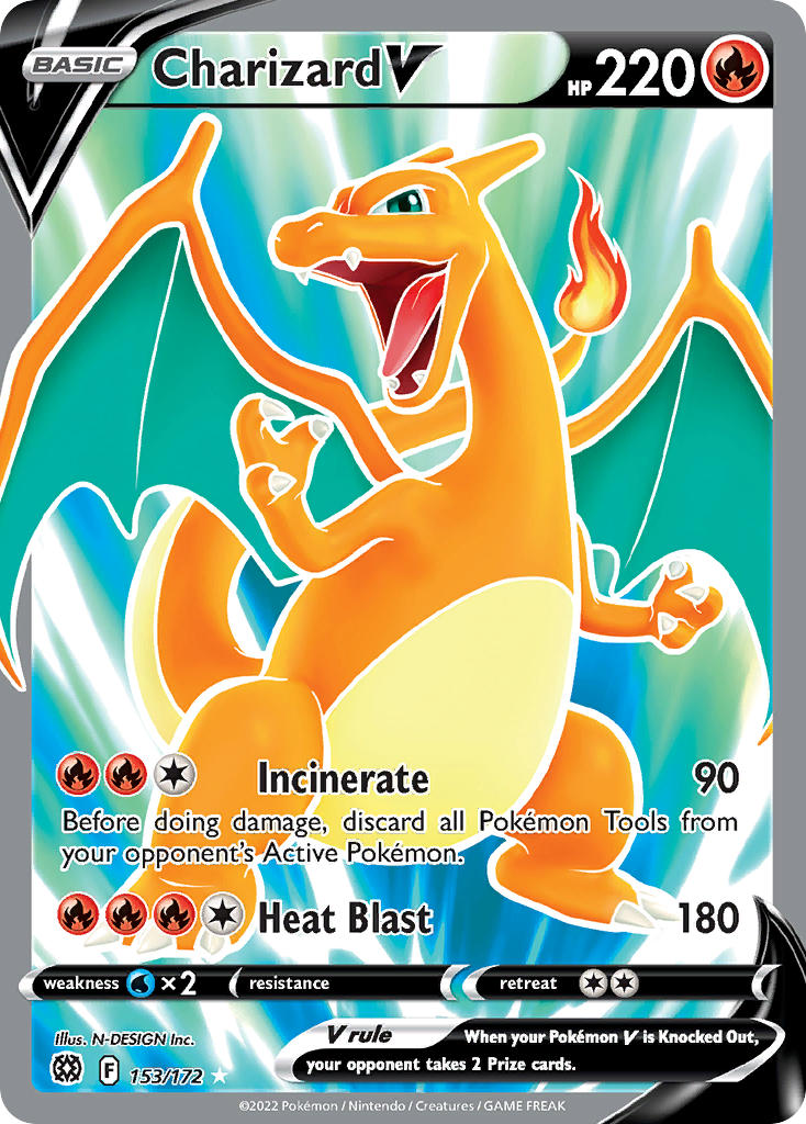(153/172) Pokemon TCG Brilliant Stars Single: Charizard V Ultra Rare